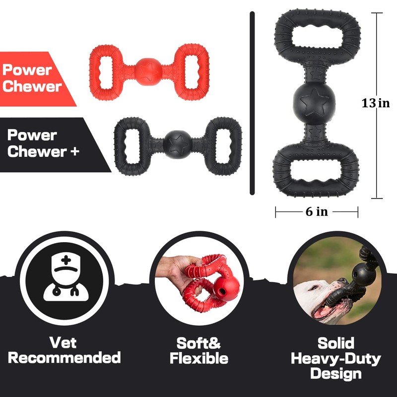 Natural Rubber Dog Toys for Large Aggressive Chewers - Lifetime