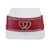 Unbranded Women Red Elastic Wide Friendship Statement Belt Hip High