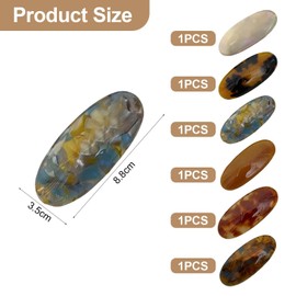 Pack of 6 Hair Clips For Women, French Hair Clips For Women, Oval Hair Clips For Women, Fashionable Decorative Hair Clips, Party Hair Clips For Girls