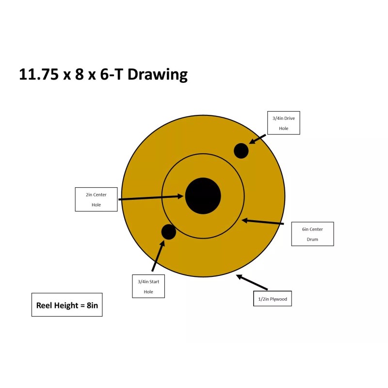 Unbranded 11.75in W x 8in. H (w/ a 6in Drum)