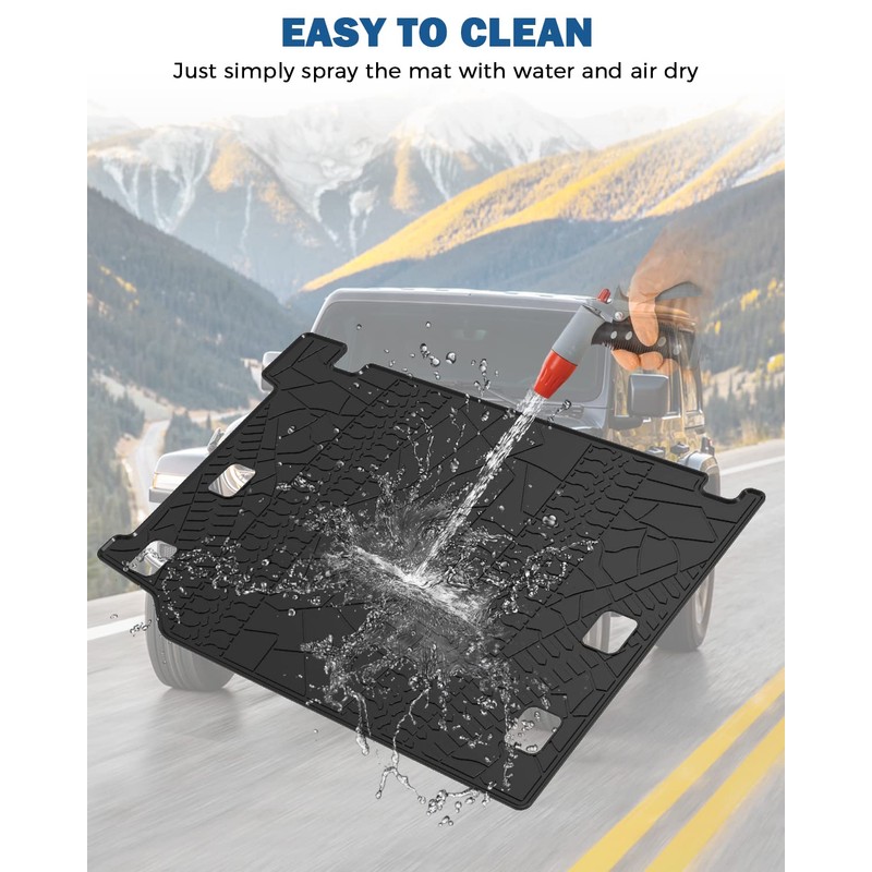 JOYTUTUS Cargo Mat fits Wrangler JL 4XE, All-Weather Protection Trunk