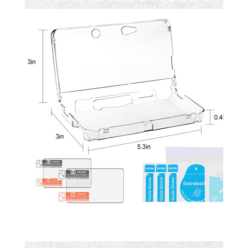 Clear Protective Case for 3DS | Transparent PC Hard Shell