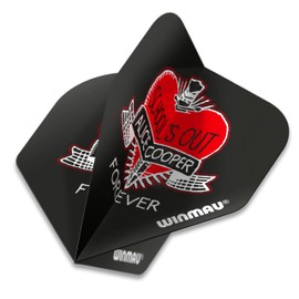 WINMAU Rock Legends Dart Flights - 10 Sets Per Pack (Total 30 Dart Flights) Available in Varying Designs (Alice Cooper, School's Out)