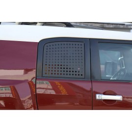 Ynei Rear Quarter Window Panel Trim Alloy Plate Cover Set Fit For FJ Cruiser 2007-22