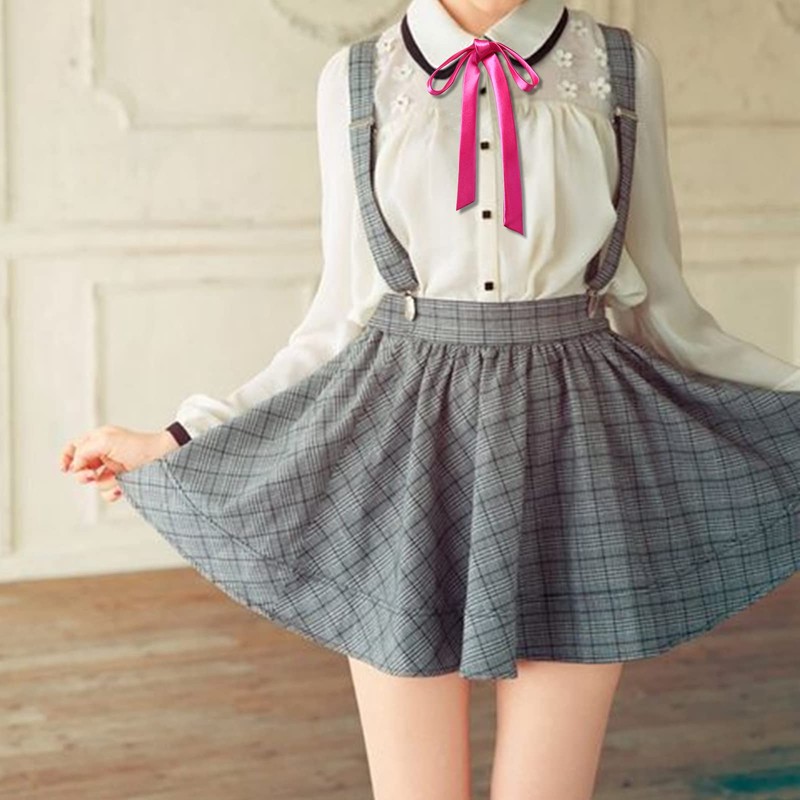 Mantieqingway Bow Tie for Women, Satin Ribbon Girls Self-tie Bowtie