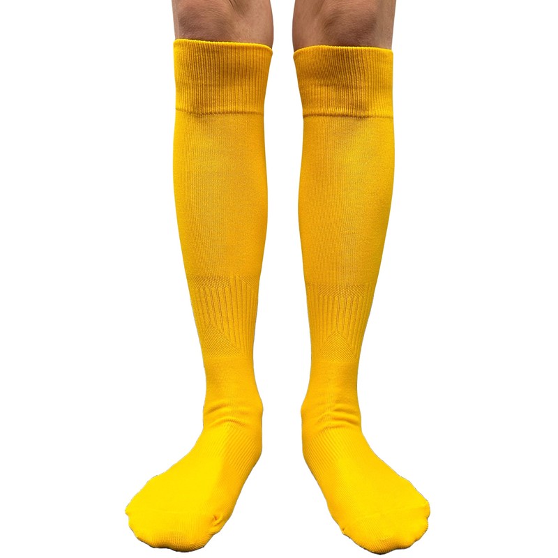 COUVER - Calcetines deportivos de poliéster para fútbol, Amarillo, Small