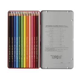 三菱鉛筆 色鉛筆 880 ユニパレット 小学生 水色 12色 K88012CPLT.8