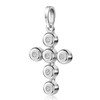 Materia KA-118 Women's 925 Silver Cross Pendant with Cubic Zirconia