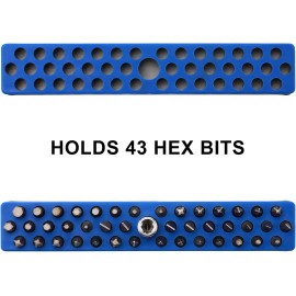 FOCUS TOOL 4PCS 1/4" Magnetic Hex Bit Holder Rack Organizer 172 Holes 1/4" Drill Bit Holder