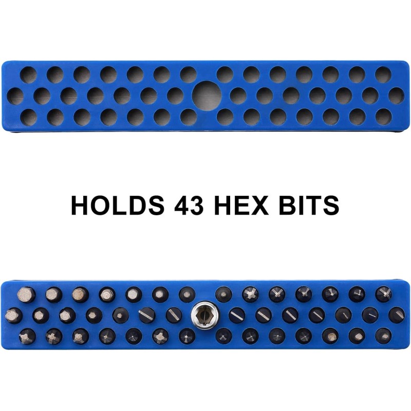 FOCUS TOOL 4PCS 1/4" Magnetic Hex Bit Holder Rack Organizer