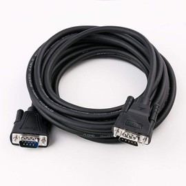 DTech 5m DB9 Serial Cable COM Connector Male to Male RS232 Straight Through 9 Pin Data Cable