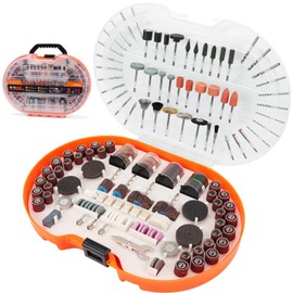 HORUSDY 308-Piece Rotary Tool Accessory, 1/8-in Shank Rotary Tool Kit, for Easy Polishing, Sanding, Cutting, Drilling, Engraving, Sharpening, Grinding with Carrying Case