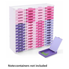 Trabricks Mate Diamond Painting Trays Tower Organizer, Diamond Painting Storage Accessories, Diamond Art Trays with Lids Shelf 60grid (without Trabricks)