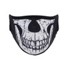 Rothco Half Skull Reusable 3-Layer Polyester Face Mask, S/M Black