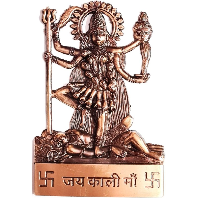 4.3 Inches Handmade Kali Spiritual Goddess Standing on Shiv, Mix