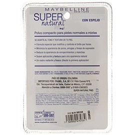 Maybelline Base de Maquillaje en Polvo Fit Me, 310 Sun Beige, 12 gr, matifica y controla brillo por 16h, minimiza la apariencia de poros, iguala el to