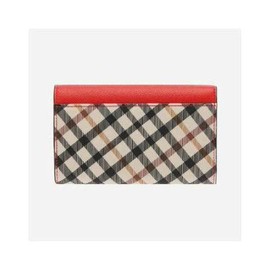 Daks (신세계강남점)DCWA2F403R2 VICTORIA 레드 체크 배색 3단 중지갑 (Shinsegae Gangnam) DCWA2F403R2 VICTORIA Red Check Color Block 3-Fold Wallet