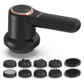 TOTO81JXM Handheld Cellulite Massager, Body Sculpting Machine, Lymphatic Drainage Device, Lipo Massage Roller for Stomach Belly Butt Arms Legs, Vibrating Massage Home Use Cordless & Mini (Black)