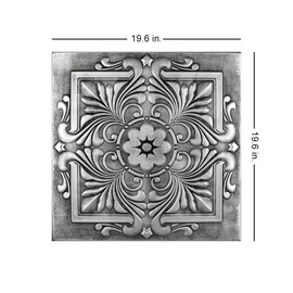 A La Maison Ceilings R14 Victorian Foam Glue-up Ceiling Tile (21.6 sq. ft./Case), Pack of 8, Antique Silver