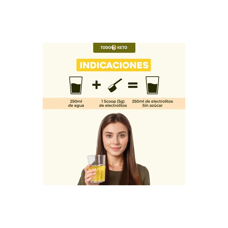 Todo Keto Electrolitos Con Stevia Sabor Naranja Sin Azúcar