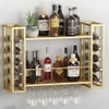 ZAOBAS Wall Mounted Wine Rack, Hanging Floating Bar Liquor Shelves