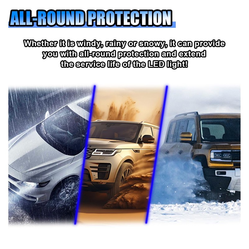 BDZMC 2PCS Car Headlight Cover, 75mm Headlight Dust Cover with