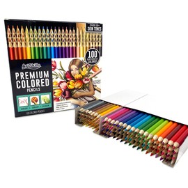 ArtSkills Artist Colored Pencils Set, Colored Pencils for Adult Coloring Books, Drawing, Sketching, 100-Count
