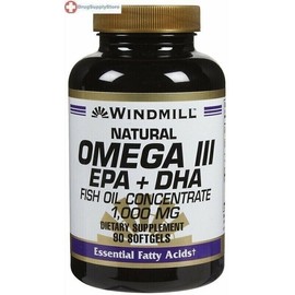 Windmill Omega 3 Fish Oil 1,000 mg Softgels, 90 ct