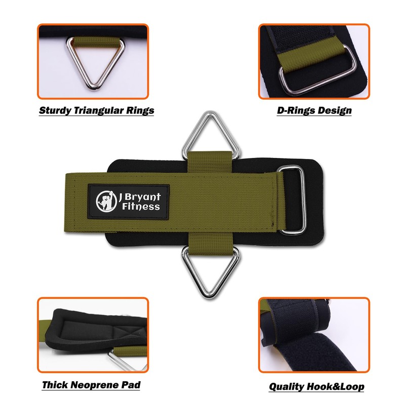J Bryant Fitness Wrist Straps with Hooks for Weightlifting, Strength