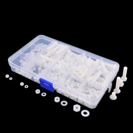 FPVDrone M2 M2.5 M3 M4 M5 M6 Nylon Screws Nuts Washers Assortment Kit with Screw Storage Box(420PCS)