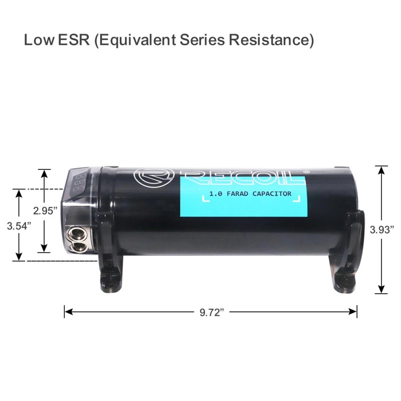 RECOIL REC1D True 1.0 Farad 20V Car Audio Energy Storage