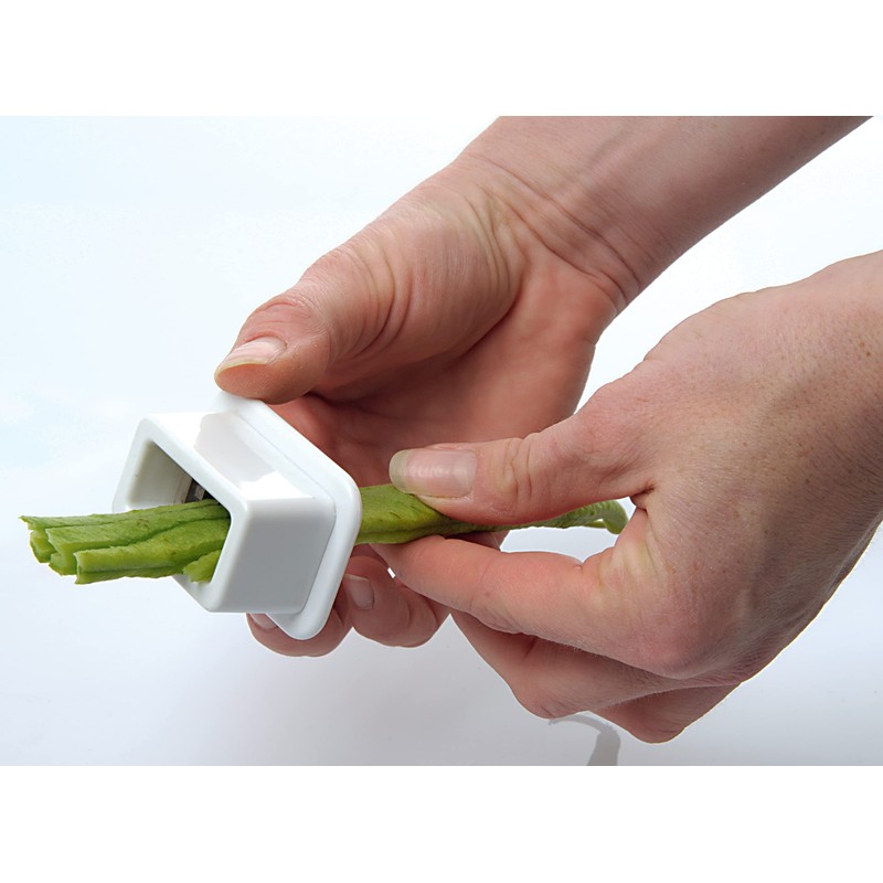 KitchenCraft Runner Bean Slicer, Plastic / Stainless Steel Easy-to-Use Bean