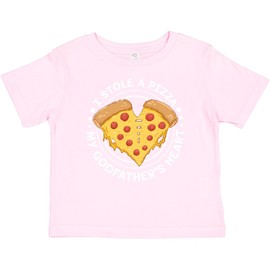 inktastic I Stole a Pizza My Godfather's Heart Baby T-Shirt 6 Months Pink 45d2e
