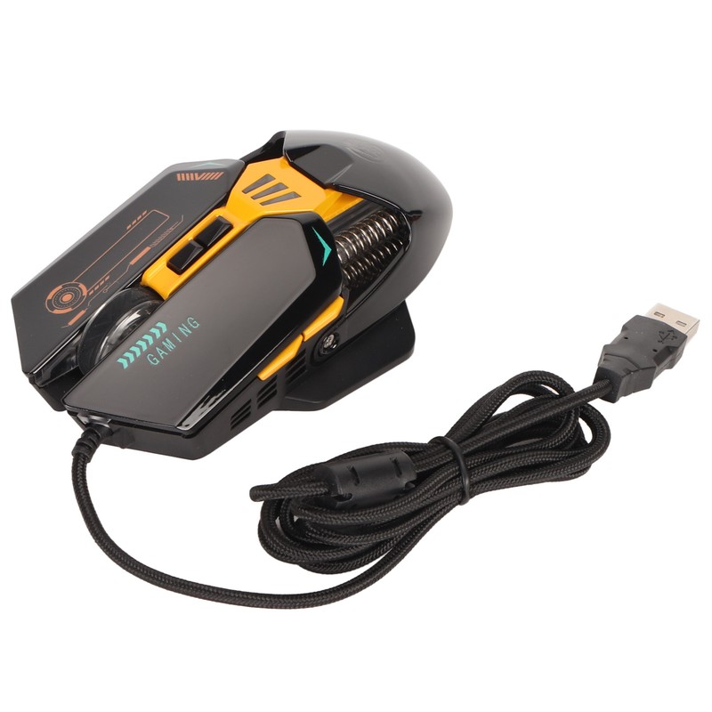 Wired Mouse Ergonomic RGB Backlit Adjustable DPI 7 Programmable Keys