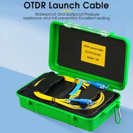SAIVXIAN OTDR SC/UPC-SC/UPC 1KM Fiber Optic Transmission Launch Cable Box Fiber Optic Testing Extension line Transmission Cable Ring Test Tools OTDR Dead Zone Eliminator Test Tool