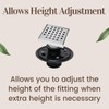 SereneDrains Shower Drain Gasket Plastic Threaded Fitting Seal Adapter for