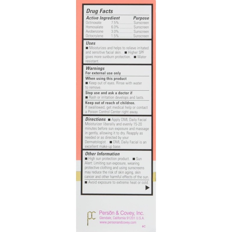 DML Facial Moisturizer Cream with SPF25, 1.5oz