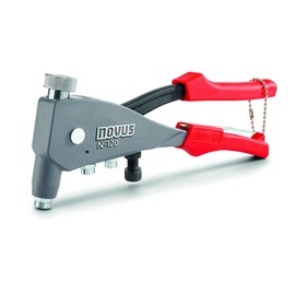 Novus 032 0045 Universal Blind Rivet Nut Pliers n 120 for 1 Single Hand Operation Mouthpiece with Thread Spikes for Blind Rivet Nuts Aluminium, A6, A7, A9 and Steel S6/S7/S9