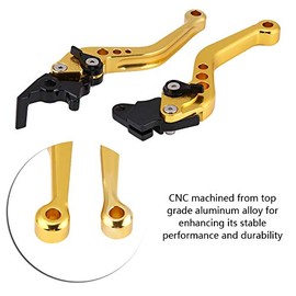 Tbest 125 X,Brake Lever Handle,1 Pair of 22mm 7/8 CNC Aluminum Motorcycle Clutch Drum Brake Lever Handle Universal for Most of Motorcycles,Scooters and Electric Bike(Yellow)
