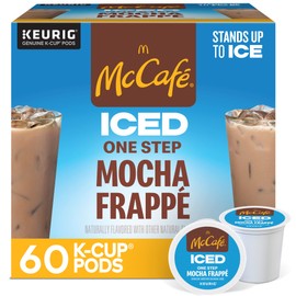 McCafe ICED One Step Mocha Frappe, Keurig Single Serve K-Cup Pods, 60 Count (6 Packs of 10)