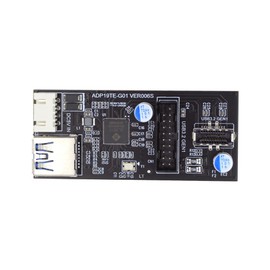 xiwai Dual Ports USB 3.0 19/20Pin & Type-E Female Header Splitter to Single 19/20Pin Motherboard Connector PCBA Adapter Hub 5Gbps