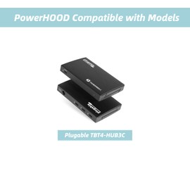 PowerHOOD 20V AC/DC Adapter Compatible with Plugable Thunderbolt 4 Hub 4-in-1 Pure USB-C Design TBT4-HUB3C TBT4HUB3C 20VDC DC20V 20 Volt 20 Volts Switching Power Supply Cord Battery Charger Cable PSU