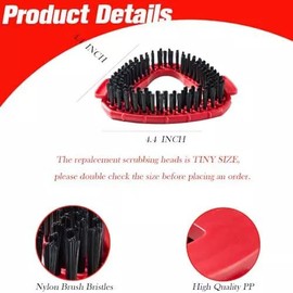 2 Pack Deep Cleaning Spin Mop Replacement Scrub Head Scrub Multi-Function Floor Brush Great for Kitchen Deck and Bathroom (1)