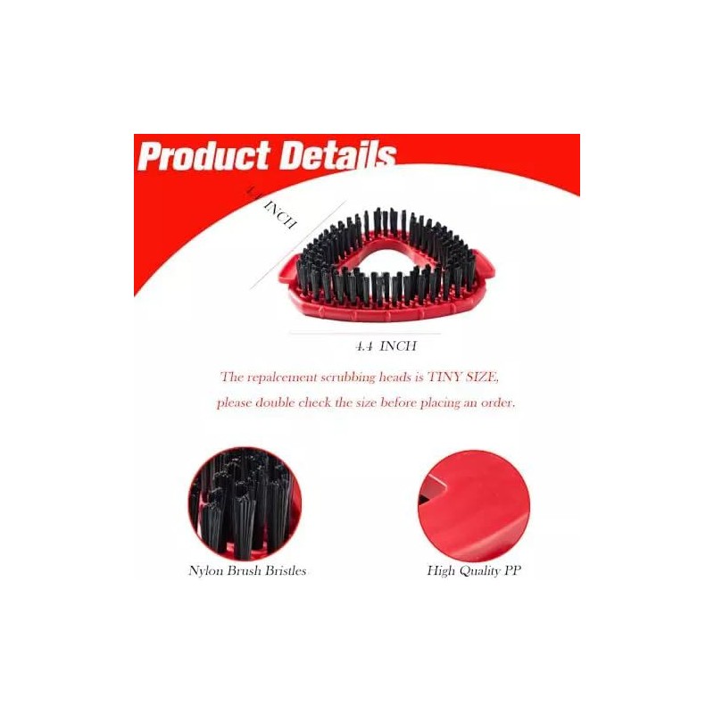 2 Pack Deep Cleaning Spin Mop Replacement Scrub Head Scrub