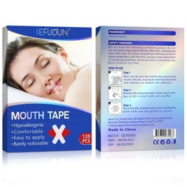 Mouth Tape | Mundpflaster | Anti Schnarchpflaster | Gegen Schnarchen | Bessere Nasenatmung | Besser atmen | Nasenpflaster | Nasenstrip | Allergie | 120 Stück