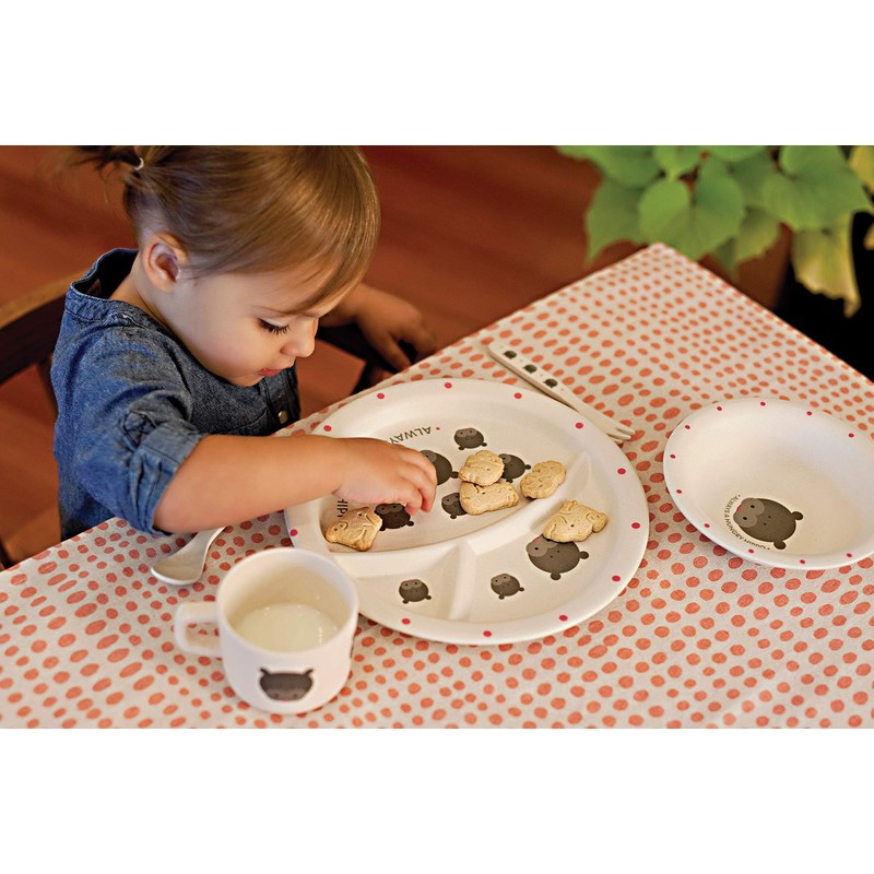 Red Rover Bamboo Kids' Dinner Set, 2.75 x 11 x