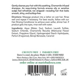 Mario Badescu Shampoo de manzanilla para cuero cabelludo graso y sensible | Shampoo Suave que Aclara y Calma |Formulado con Extracto de Manzanilla| 236 ml