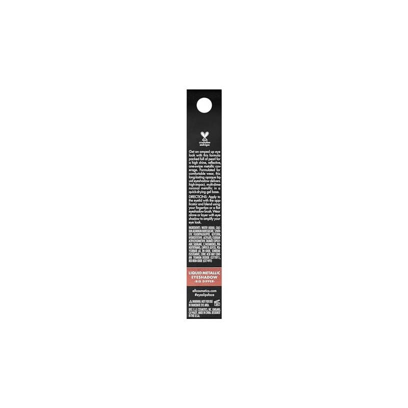 e.l.f. Liquid Metallic Eyeshadow, Gel Formula, High-Impact Multi-Dimensional Finish, One-Swipe