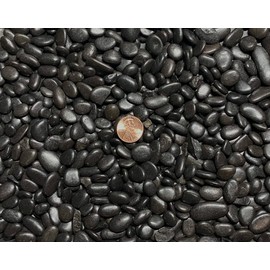 Generic 3 Lbs. Black Polished River Pebbles for Bonsai Tree Humidity Tray, Lucky Bamboo, Fish Tank & Zen/Fairy Garden, BKP3LBS