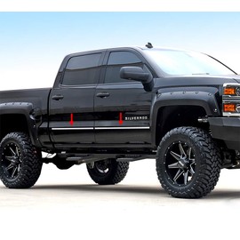 MaxMate Made in USA! Compatible with 2014-2018 Chevy/GMC Silverado/Sierra Crew Cab Body Side Molding Trim 1 1/8'' 4PC